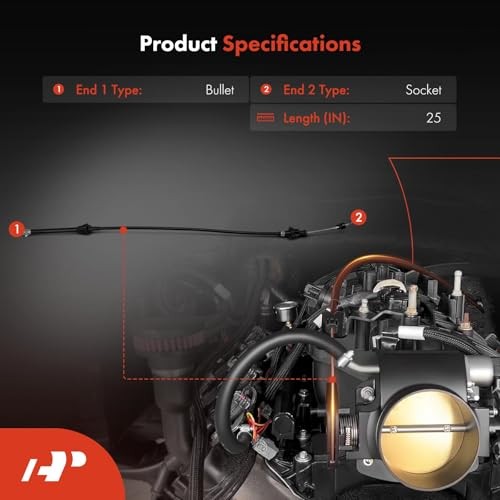25 inch Carburetor Accelerator Cable Compatible with Chevrolet Impala,