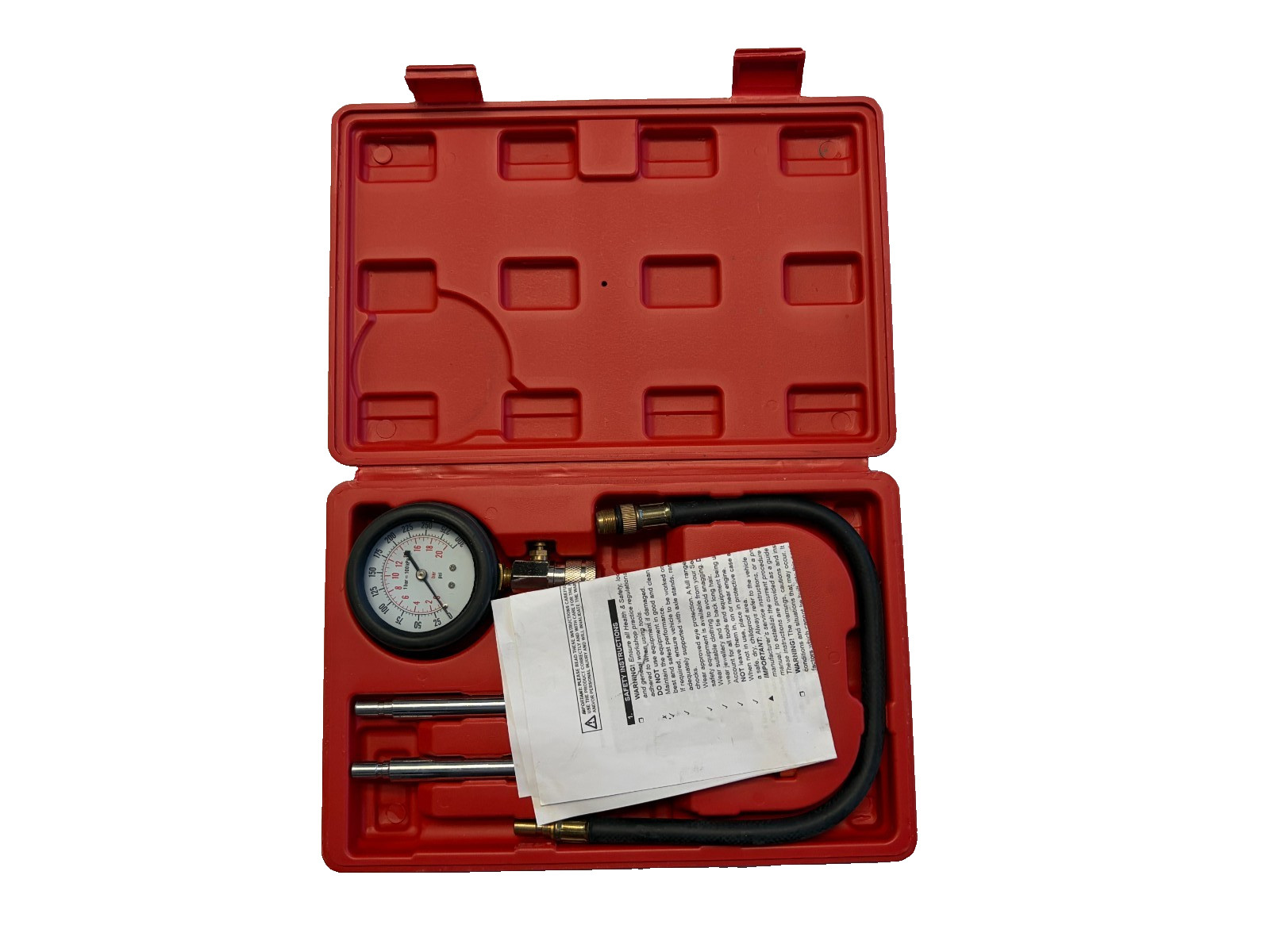 8 pcs Compression Tester Kit, Pressure Range of 0-300 Psi