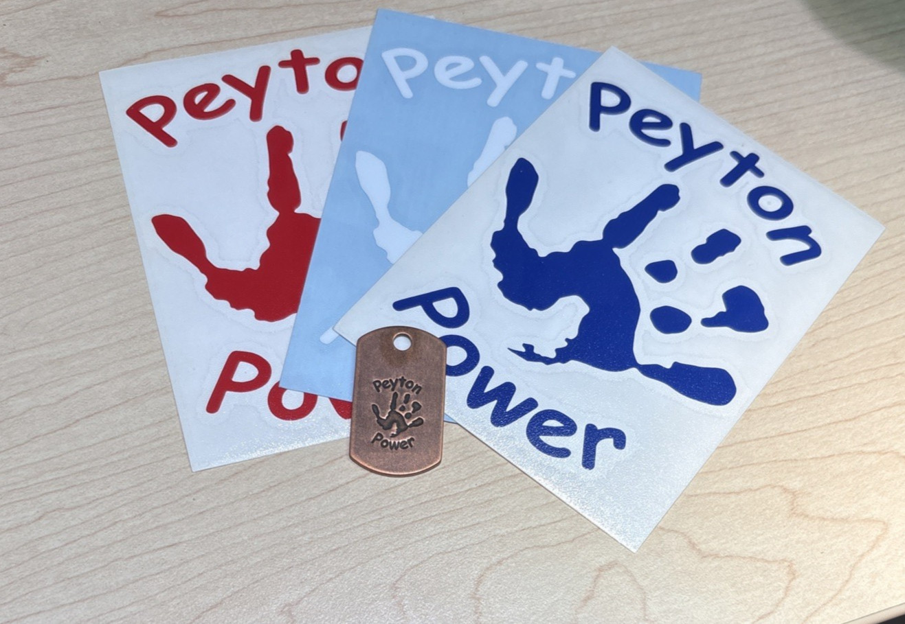 Steel Flame Dog Tag Peyton Power And Sticker Bundle