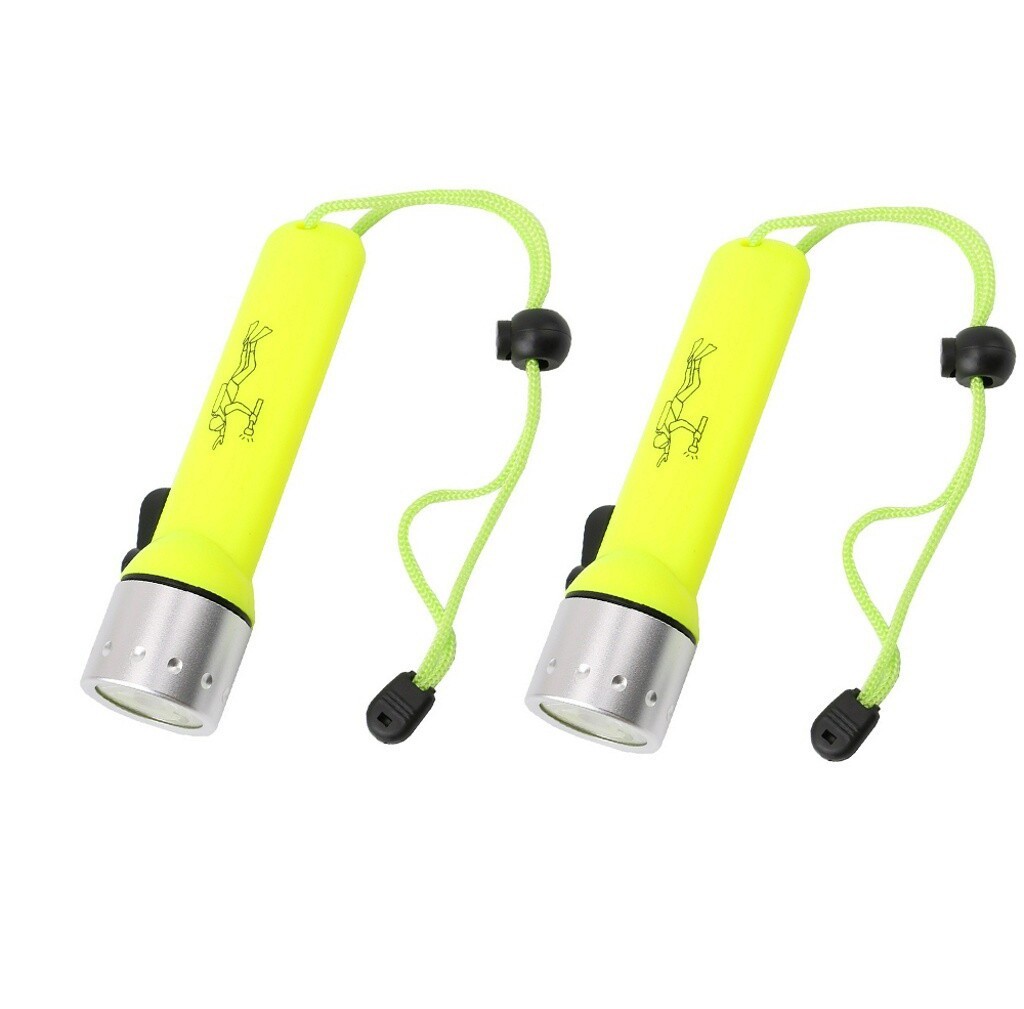 2x Waterproof Bright LED Scuba Diving Underwater Flashlight Torch Light