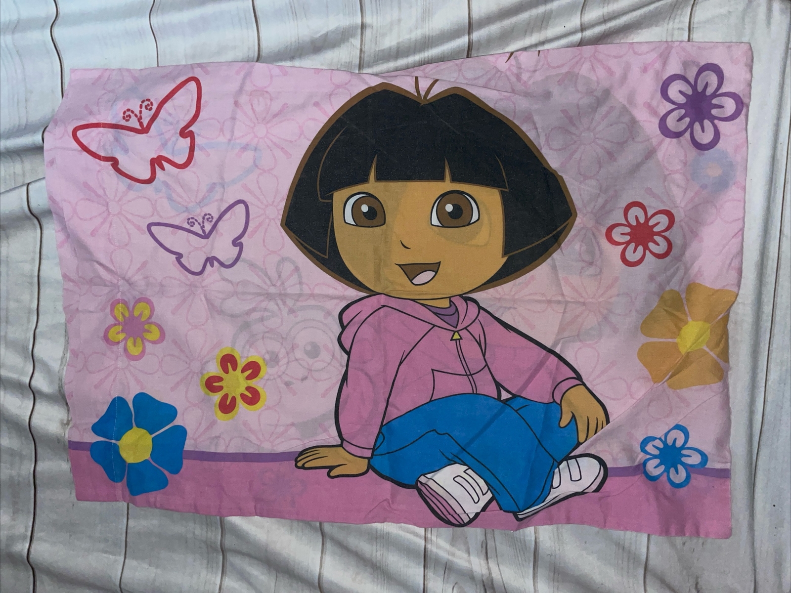 Nick Jr. Dora The Explorer Double Sided Standard Pink Pillow Case
