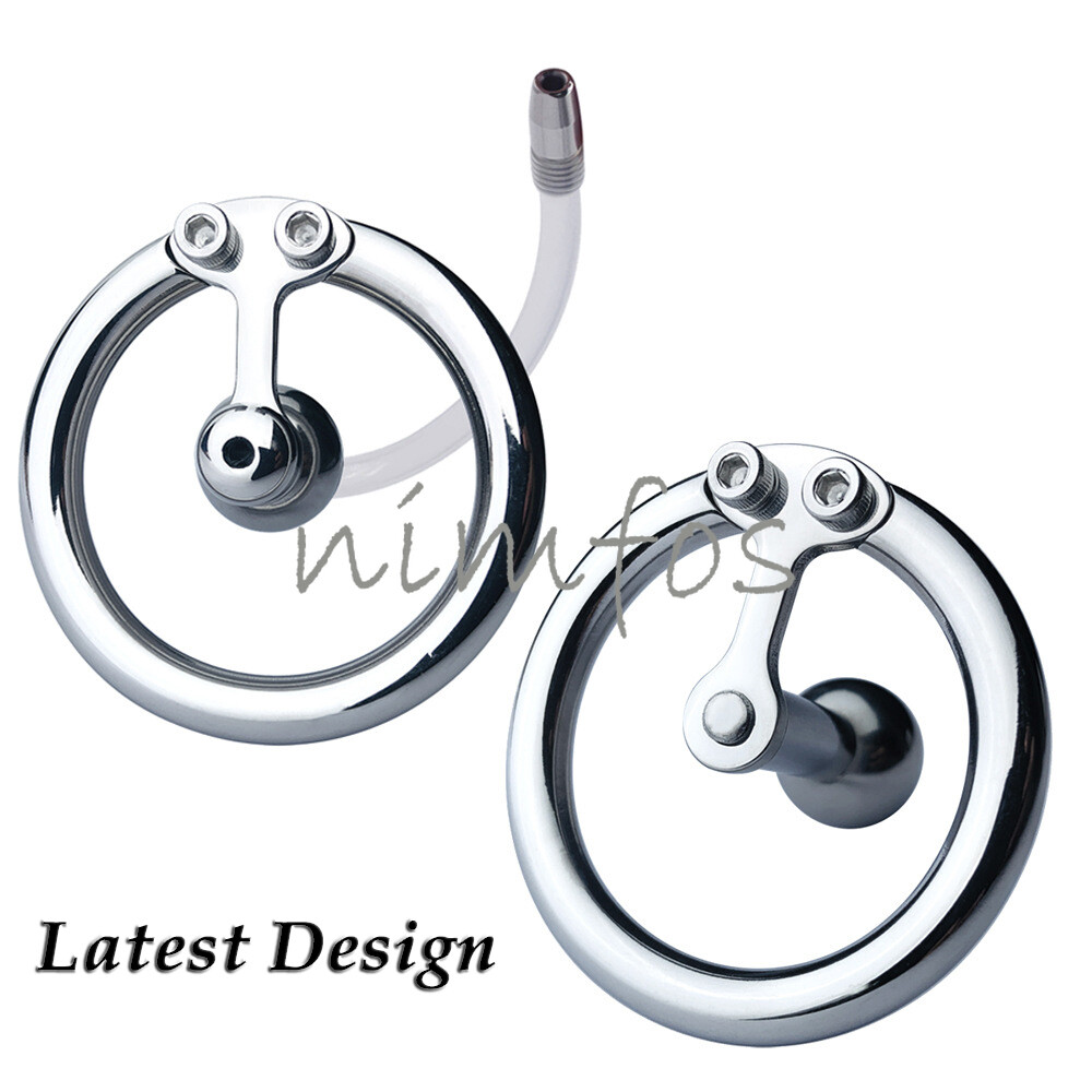 New Solid Steel Ball Inverted Cage with Removable 12mm Male Chastity Device