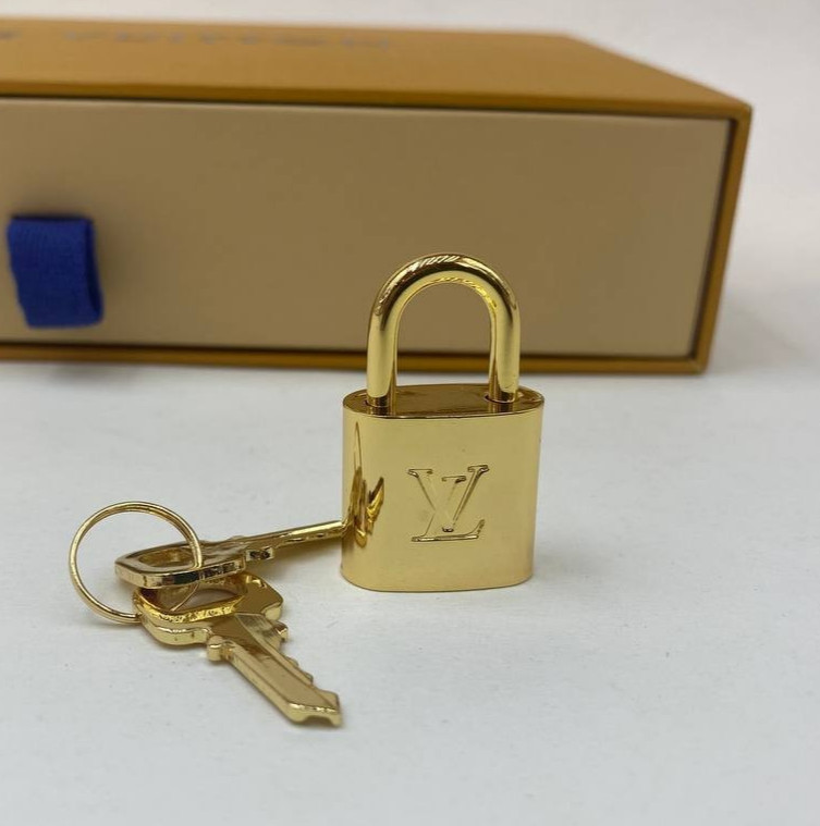 Louis Vuitton PadLock Lock 2 Key Brass Shinny Gold Number 315