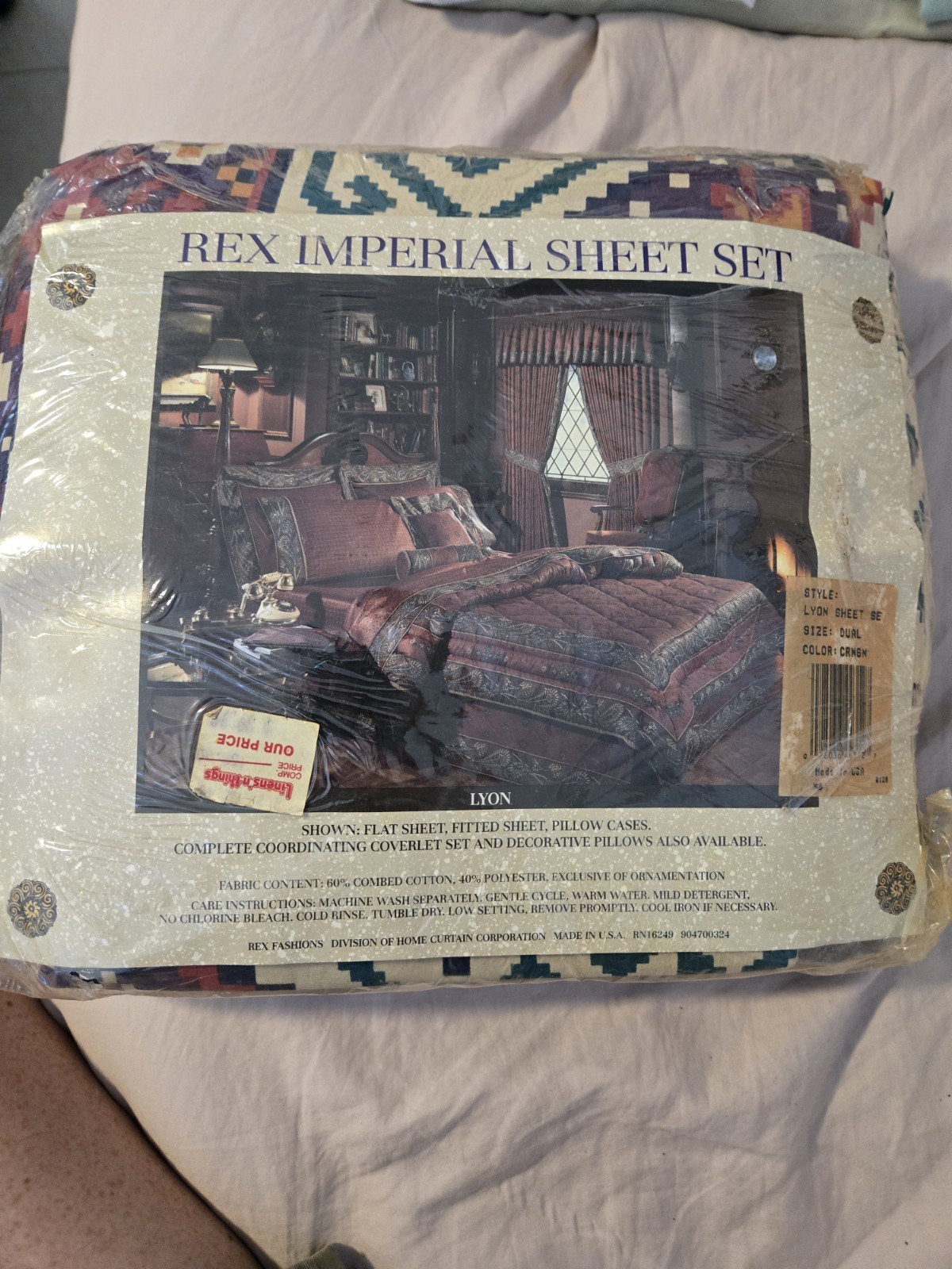 Set Of 4 Rex Imperial Lyon Bed Sheet Set, Fitted, Flat, Pillowcases