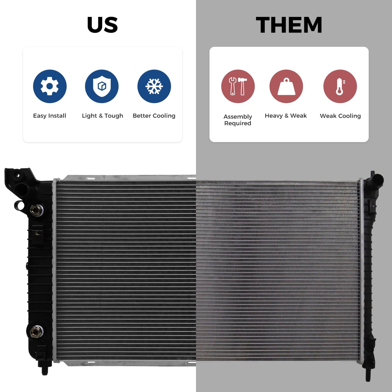 Radiator for Silverado 1500 2014-2018 Replace CU13396