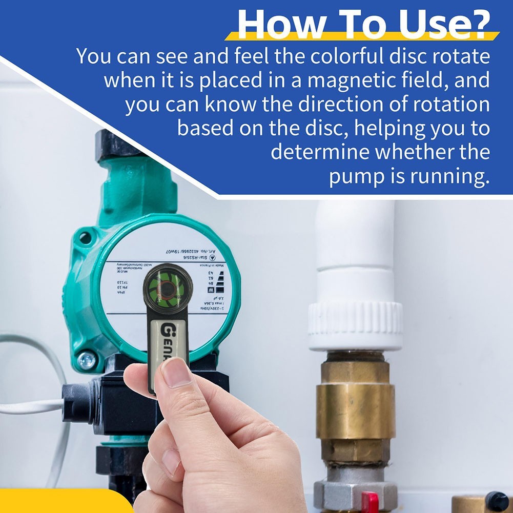 Lightweight Solenoid Valve Tester for Detecting Circulating Pump Motor Rotation