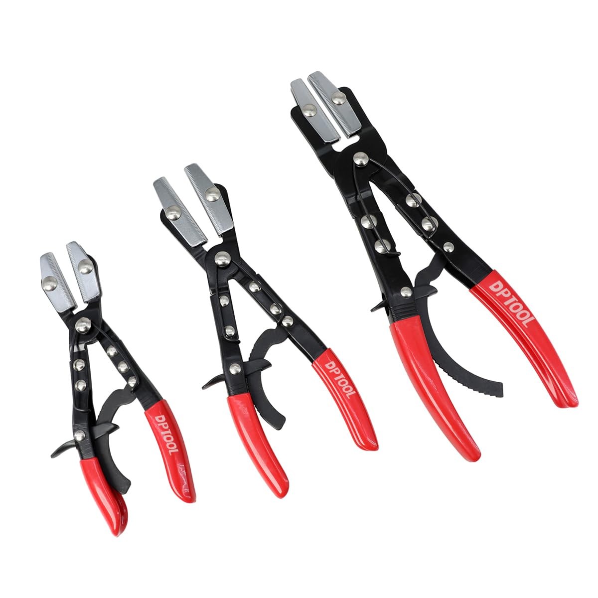 DPTOOL 3pcs Hose Pinch Off Pliers Set 8inch 10inch 12inch Red