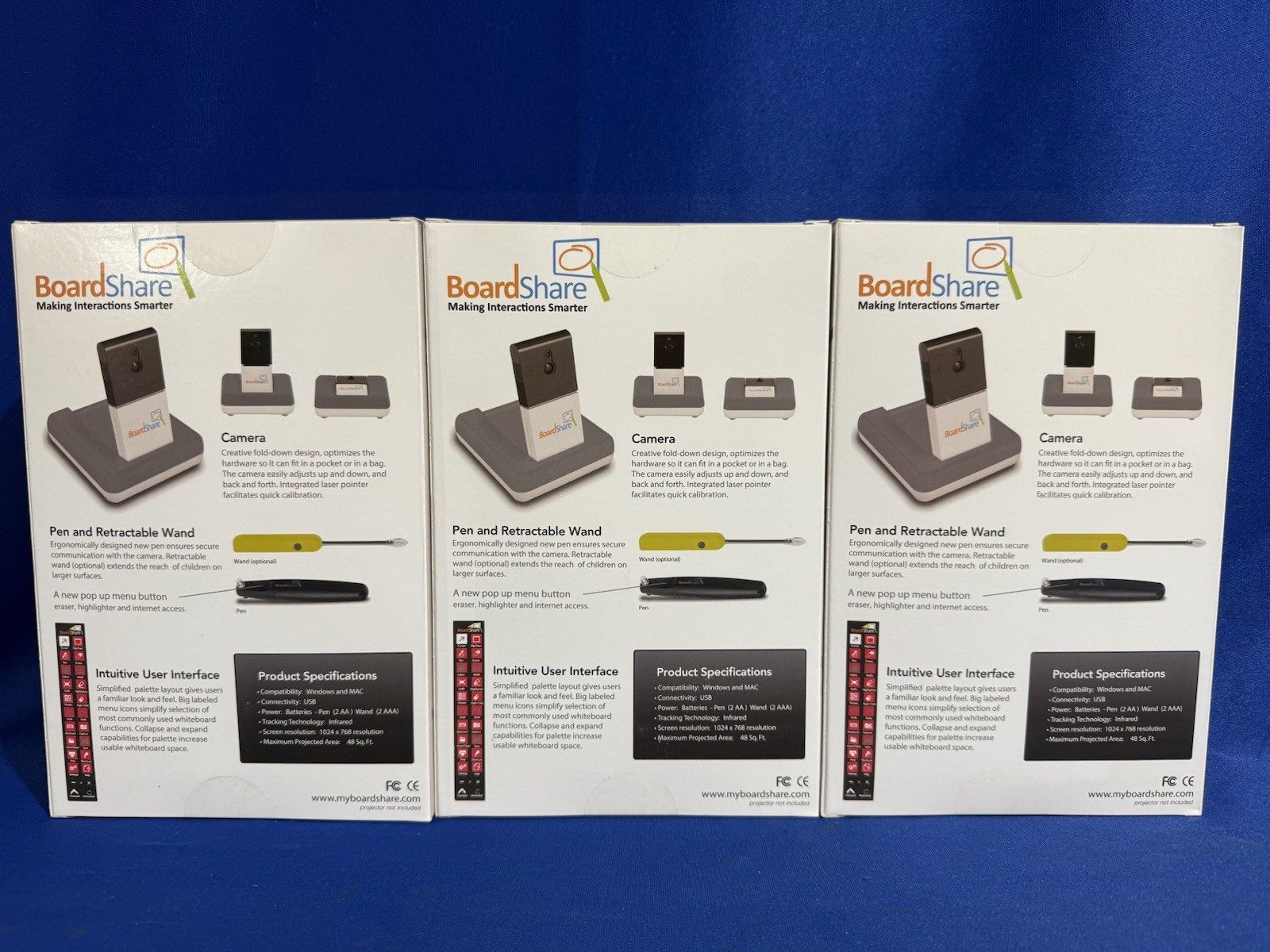 BoardShare Smart Interactive Whiteboard Device - Lot of 3 - Sealed - Read Below