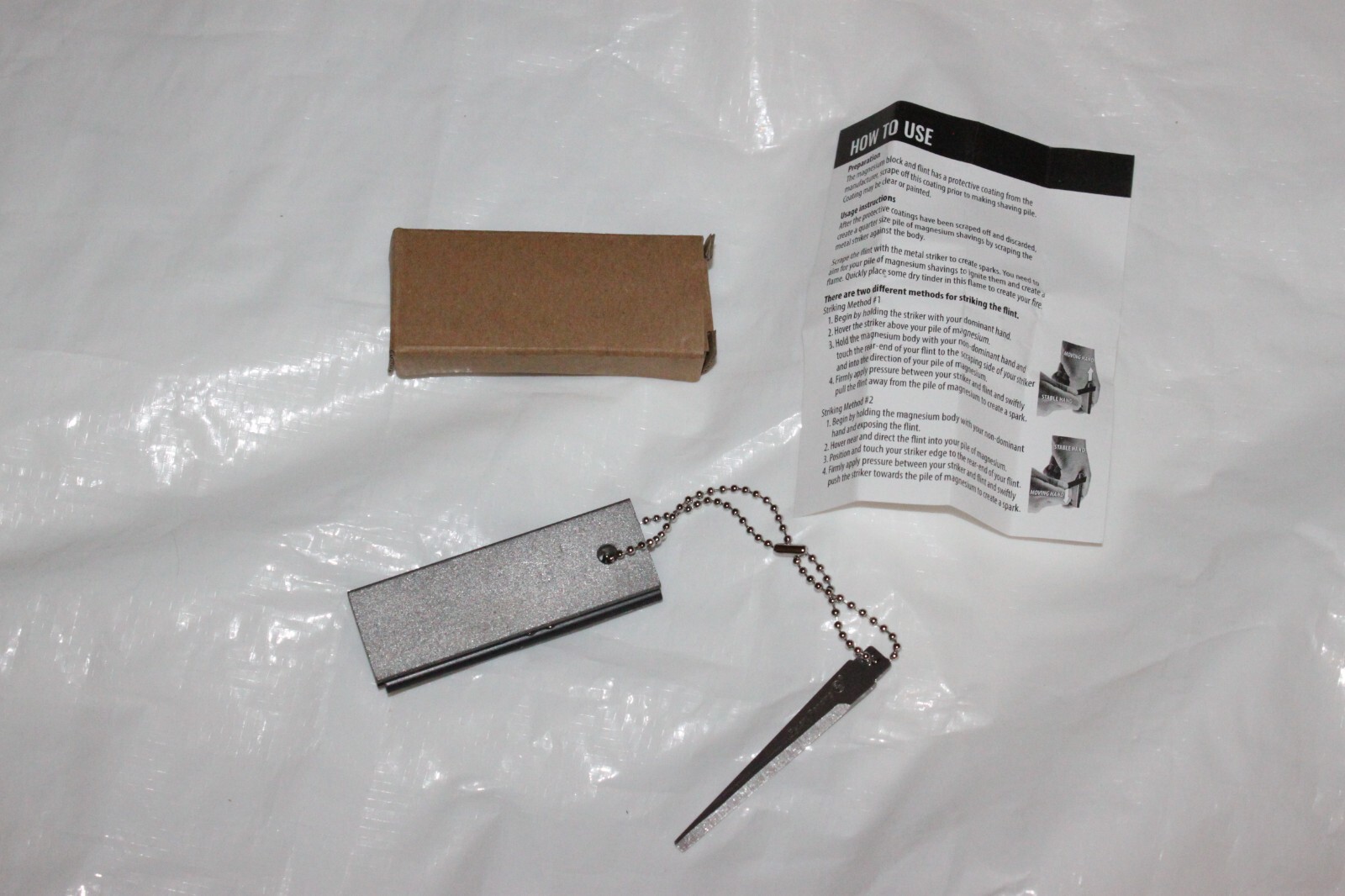 Magnesium Block Flint Fire Starter Striker Emergency Survival Camping Outdoors