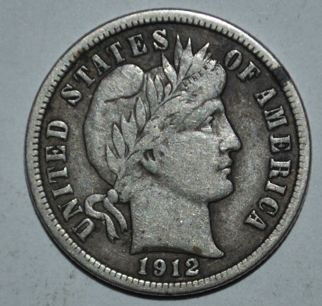 1912 p BARBER SILVER DIME {{{{6769