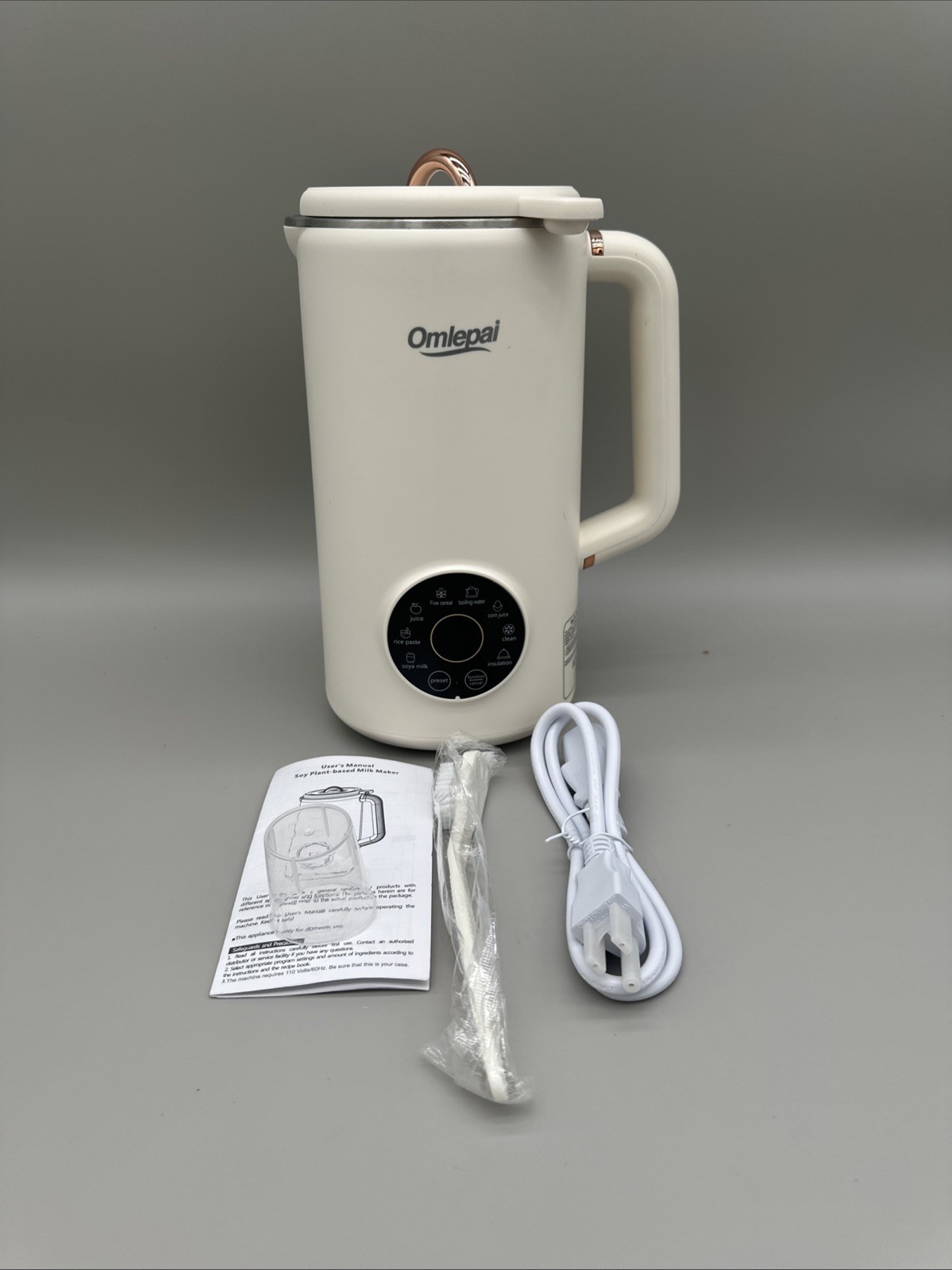 OMLEPAI 20 oz Nut Milk Maker Machine 8 in 1 Soy Milk Maker with Nut Milk Plant