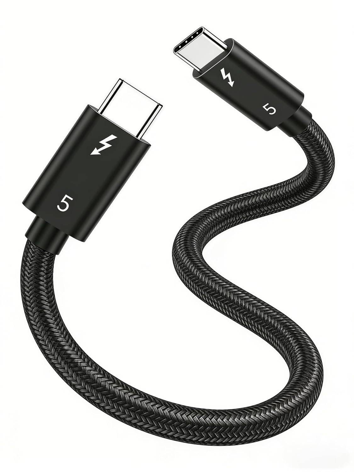 2 Pack Short Usbc Cable for Short Thunderbolt 5 Cable 1FT (0.3M), 240W Charging,