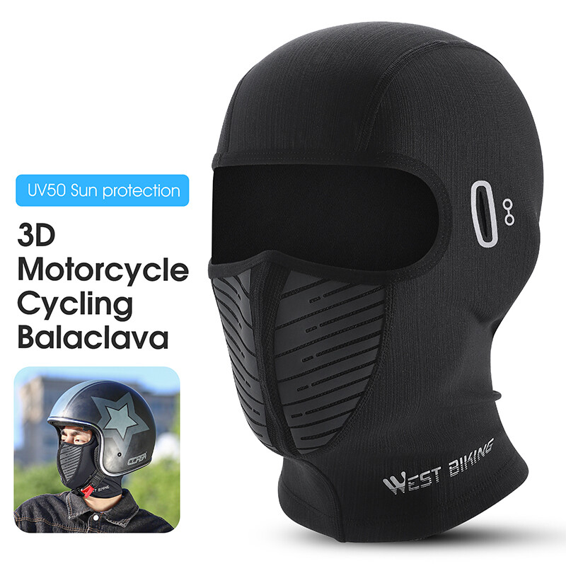 Cycling Cap Under Helmet Motorcycle Balaclava Face Mask Sports Headgear Black