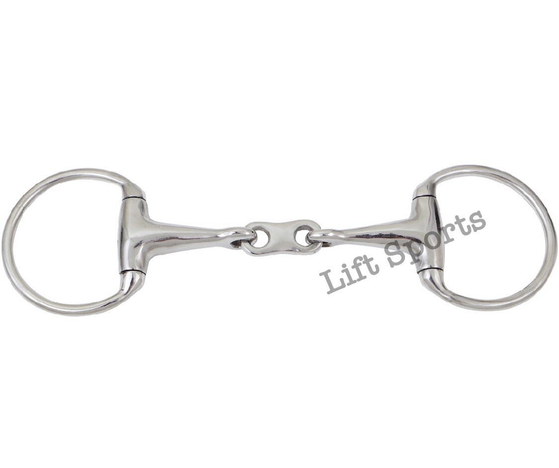 Horse Egg butt Snaffle Bit with French Link Mouth Piece Stainless Steel All size
