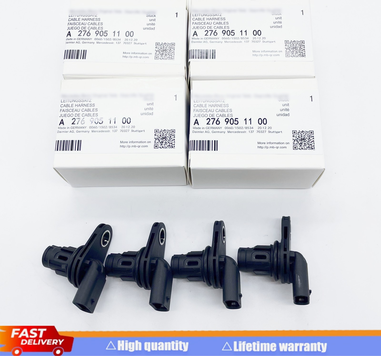 4x Engine Camshaft Position Sensor A2769051100 For Mercedes-Benz 4.7 5.5L 11-18