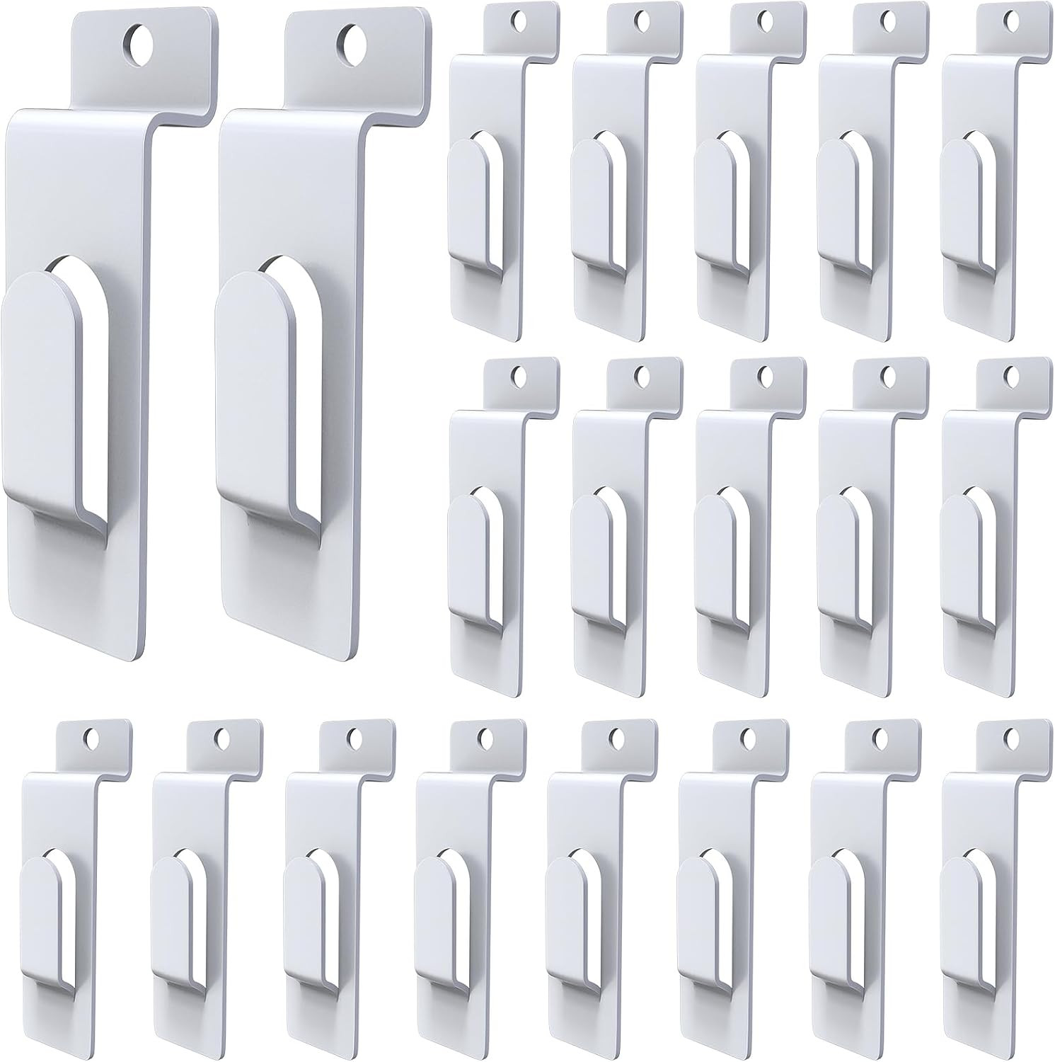 20 Pack Slatwall Utility Notch Hook Commercial Slatwall Picture Hook Metal Displ