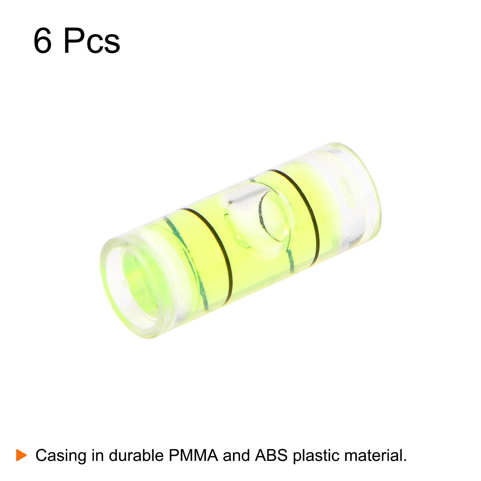 6pcs Small Cylindrical Bubble Level Vials 5x13mm Levels Measuring Tools
