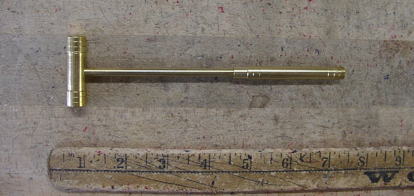 Unbranded 2.7oz Brass Head Hammer,1-11/16" Head,Jeweler,Gunsmith,Non Spark,XLINT