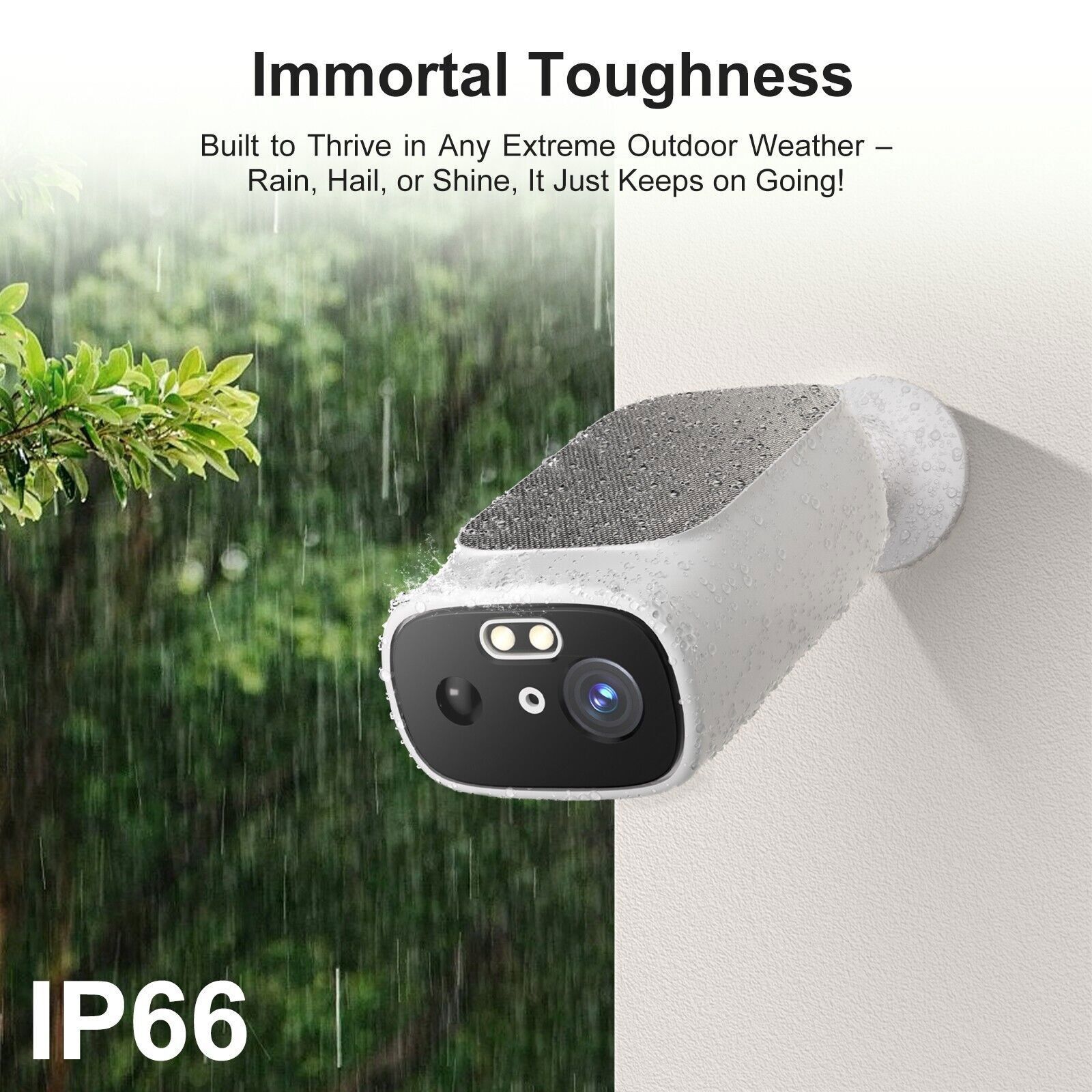 2K Solar Battery Powered Wireless WiFi Outdoor Home Security Camera