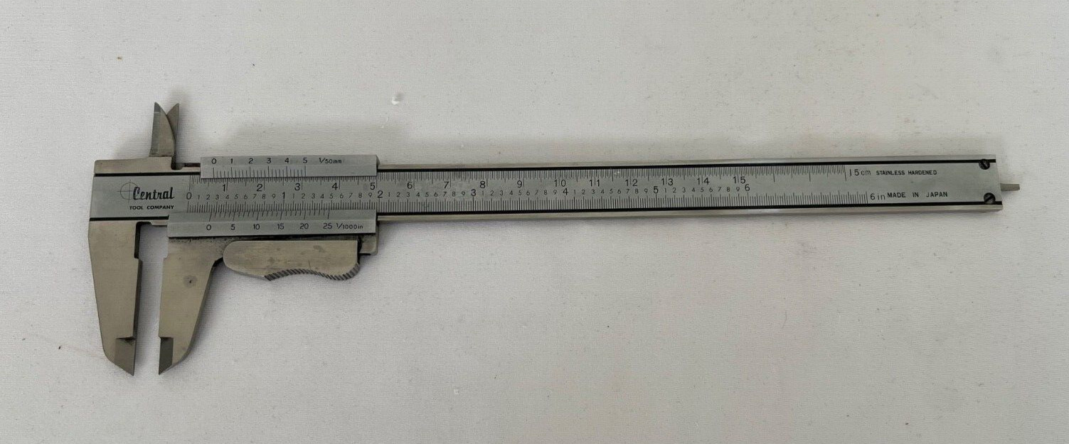 VINTAGE CENTRAL TOOL CO 6" 15 cm CALIPER JAPAN