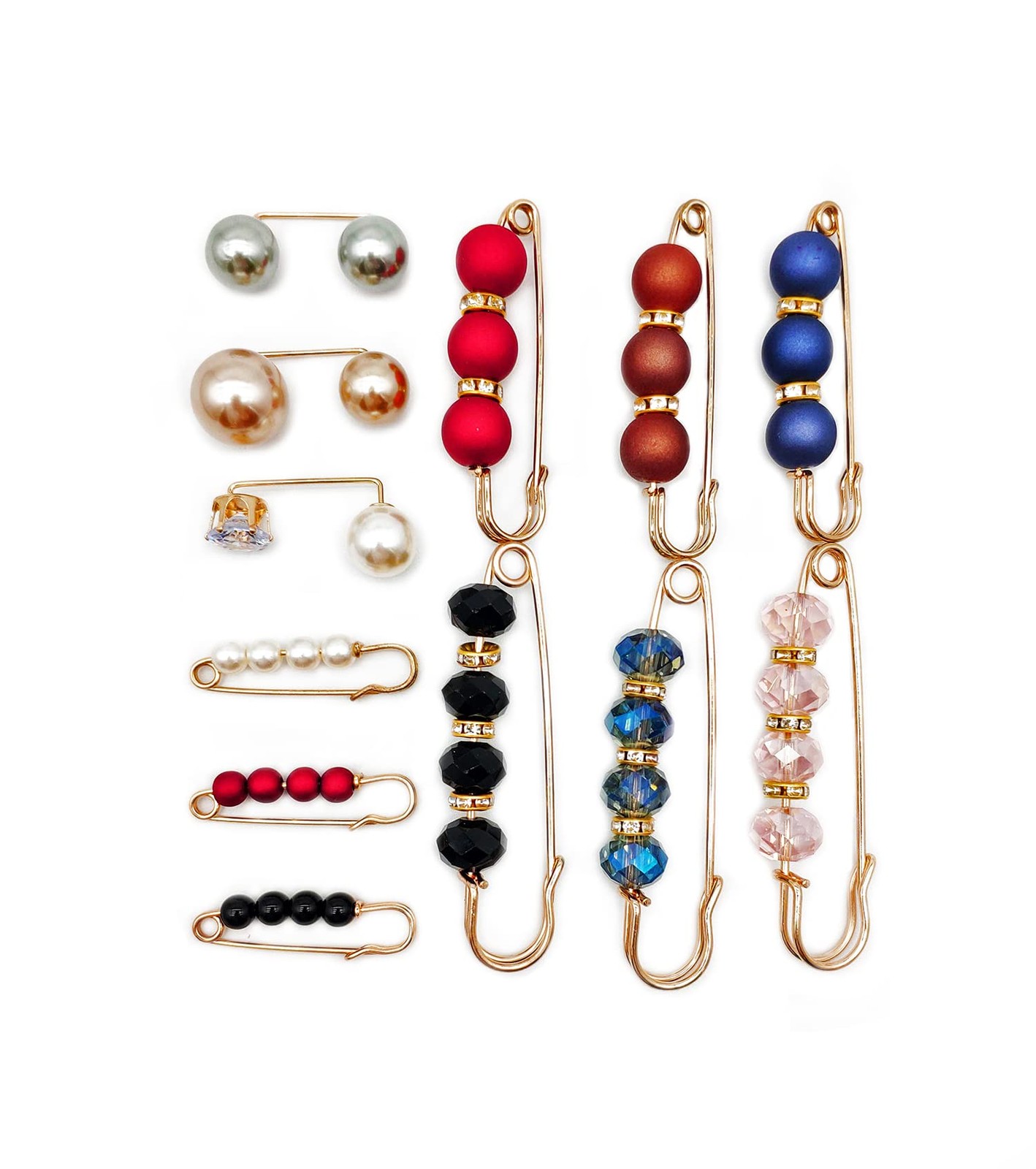 Safety Pins Brooches Decorative Safety Pins, New Shawl Pins for Sweater Dress...