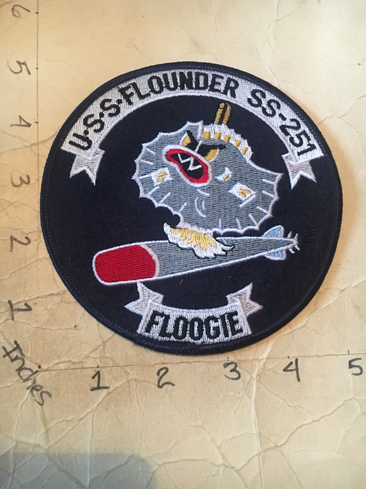US NAVY USS Flounder SS-251 Submarine Patch 8/1/25