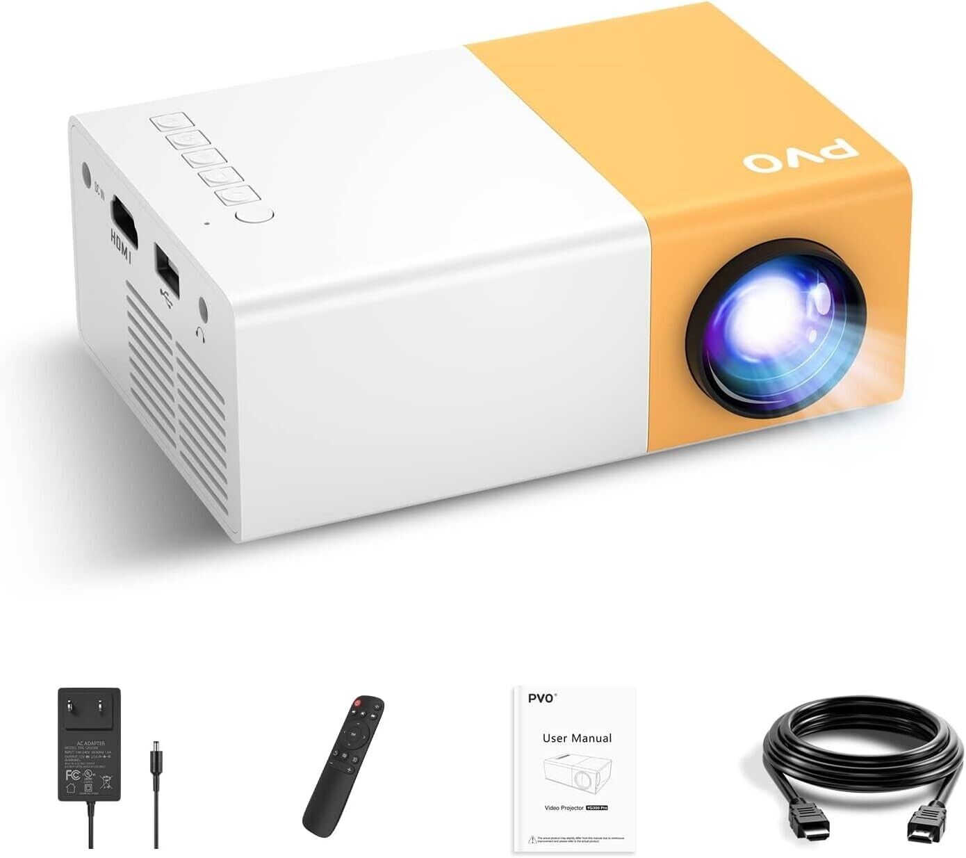 Mini Portable Projector 1080P LED Pico Video Projector for Home Theater Movie US