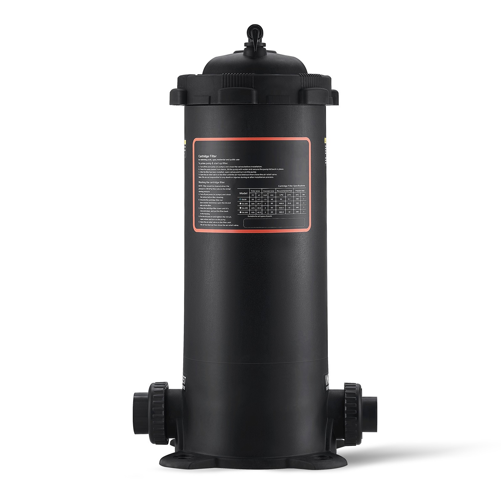 Pool Cartridge Filter In/Above Ground Swimming Pool Filtration 50Sq.Ft