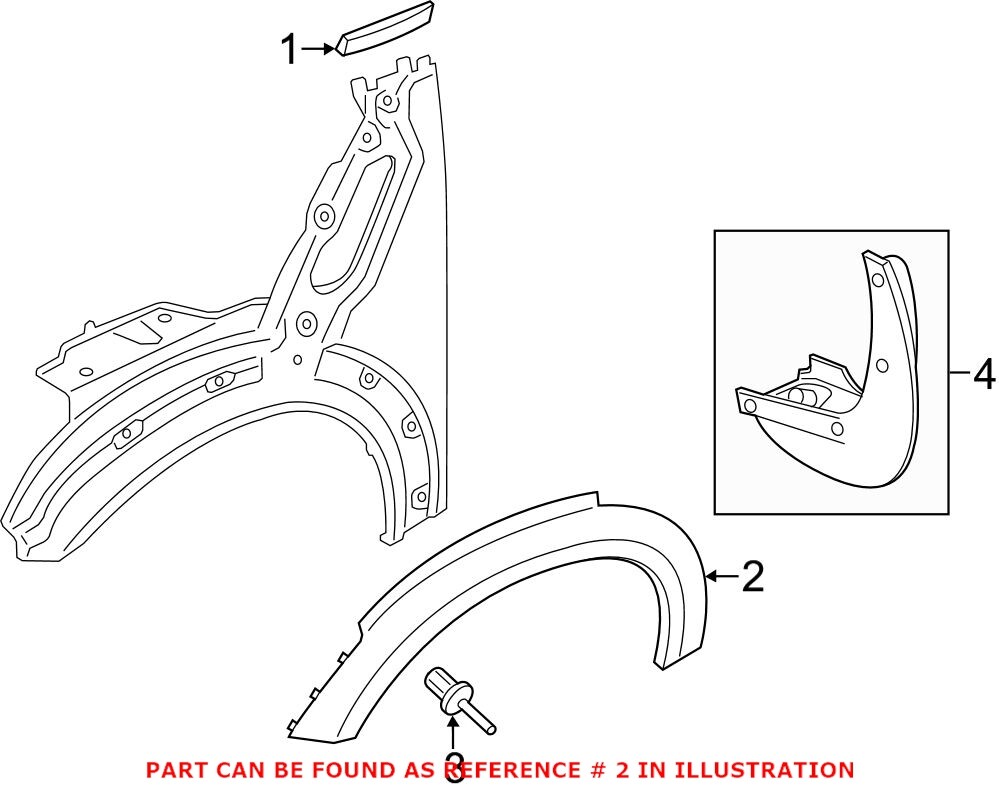 GENUINE MINI Wheel Arch Trim 51779801882 / 51779801882