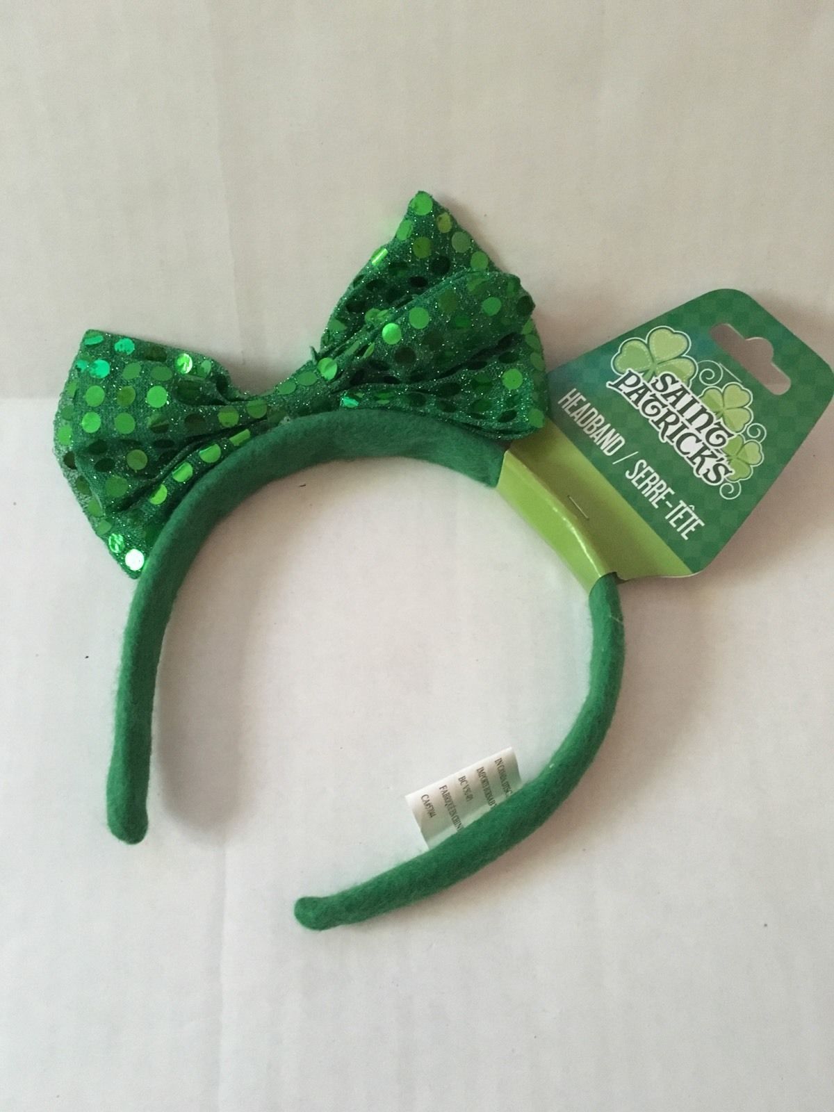 Saint Patrick's Day (one) Green Sequins headband. One size.