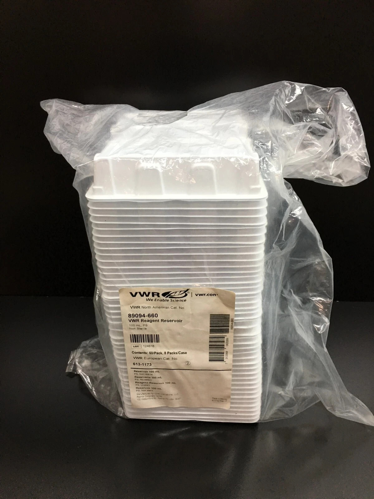 VWR Cat No 89094-660 Reagent Reservoir 100mL PS Lot