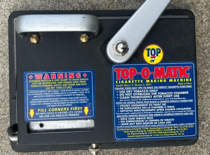Top-O-Matic Cigarette Making Machine - Works Great - Barely Used
