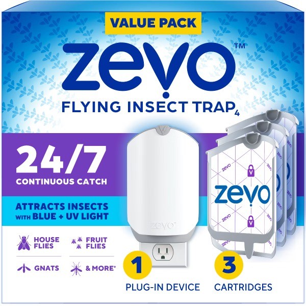 Flying Insect Indoor Light Fly Trap Starter Kit, Catches House Flies