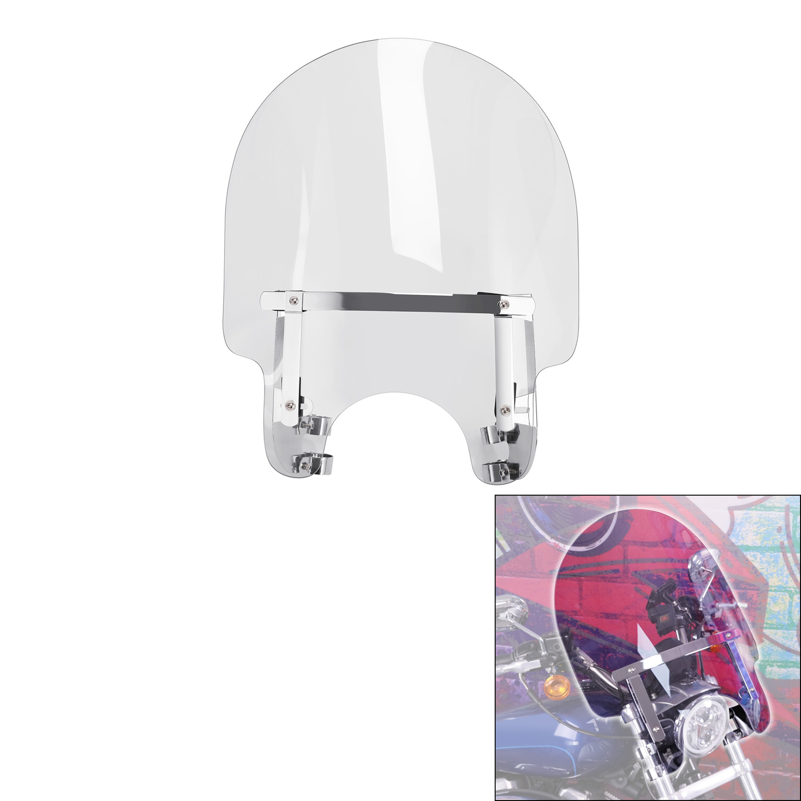 39mm Clamps Windscreen Windshield Fit For Harley Dyna Wide Glide Low Rider