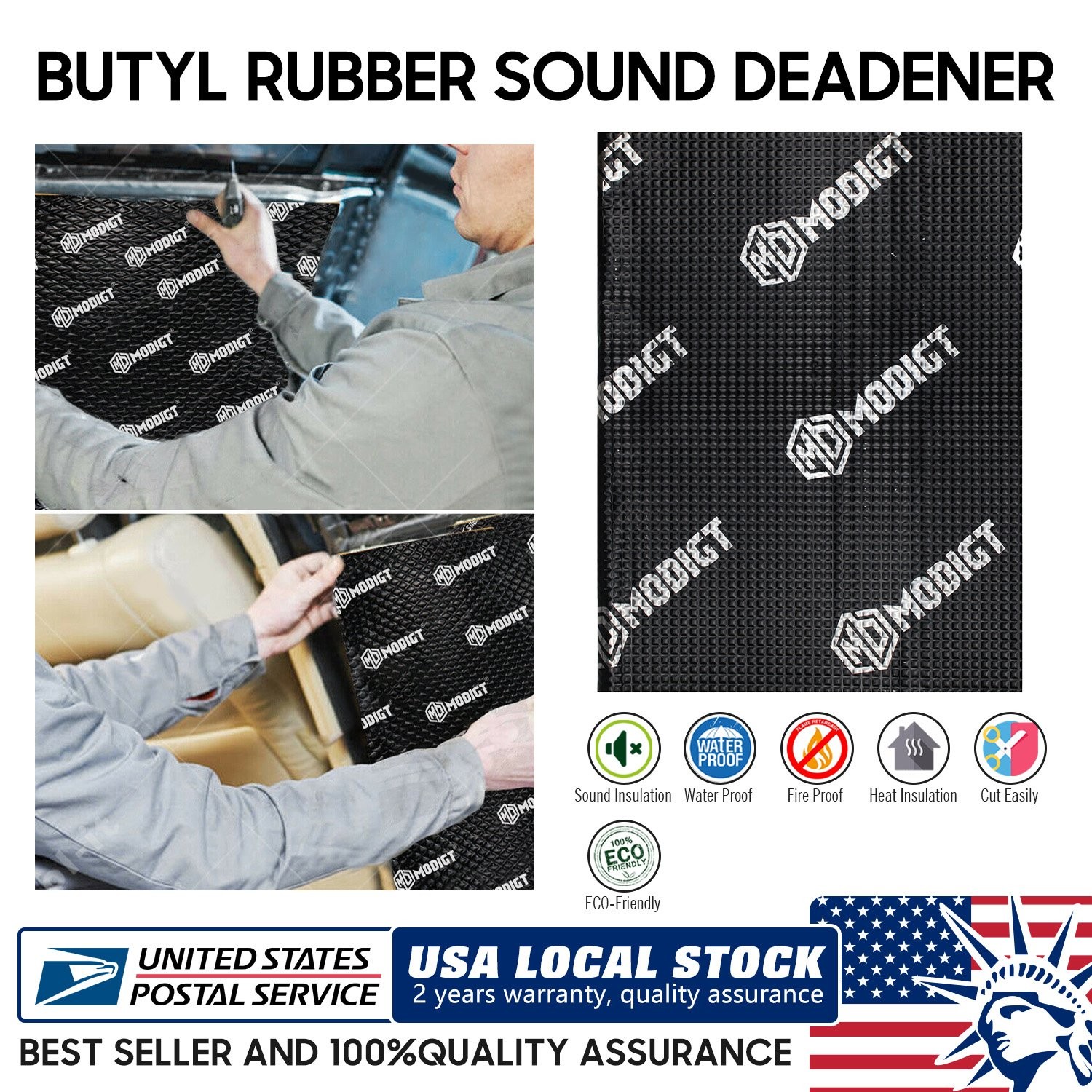 79mil Car Sound Deadening Mat, Butyl Automotive Sound Deadener Self-Adhesive
