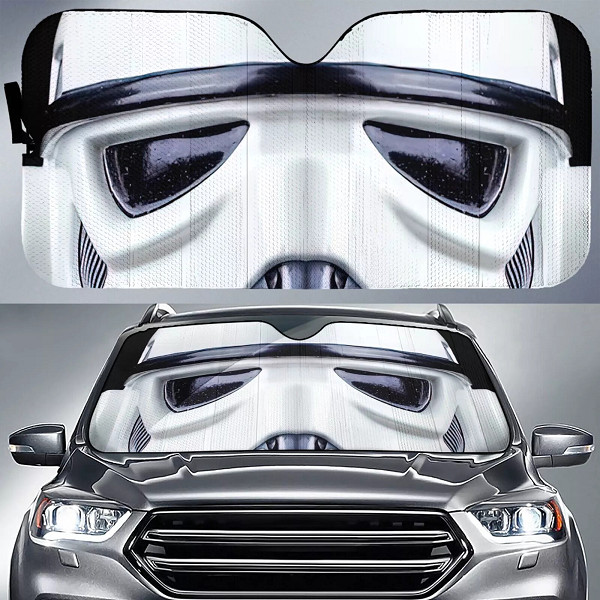 Stormtrooper Darth Vader Print Auto Sun Shade, Movie Gift Ideas.
