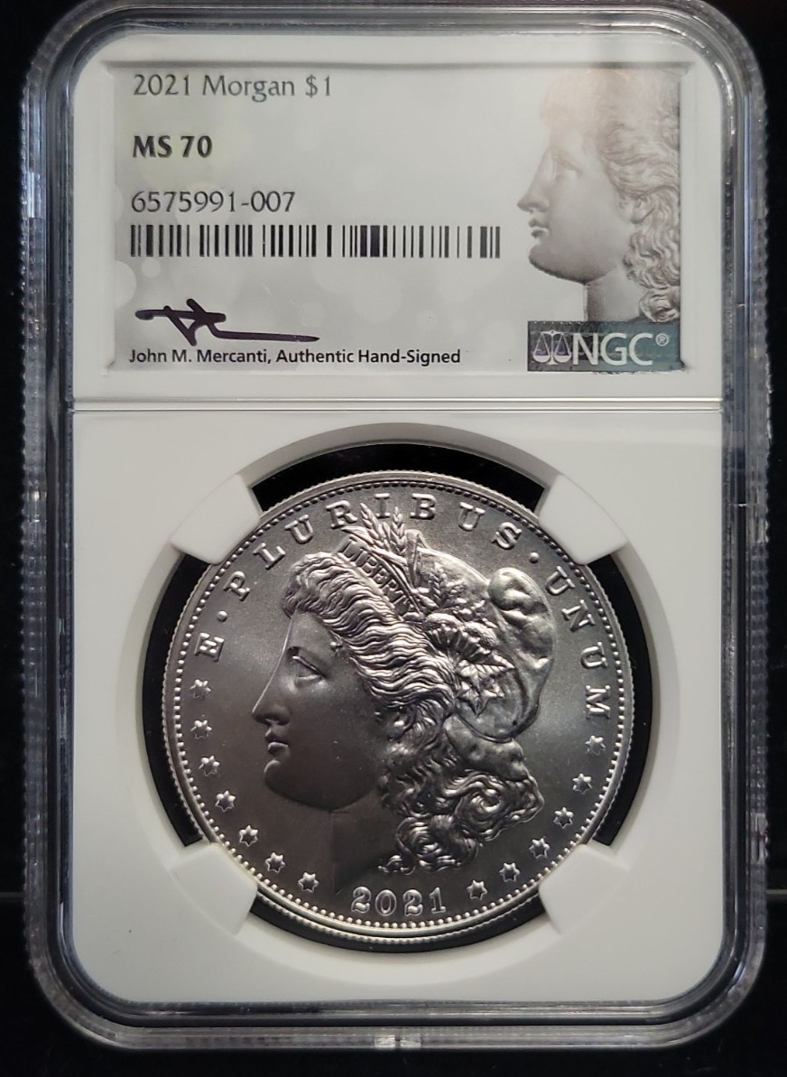 2021 Morgan Silver Dollar NGC MS70 | Mercanti Signed | FLAWLESS