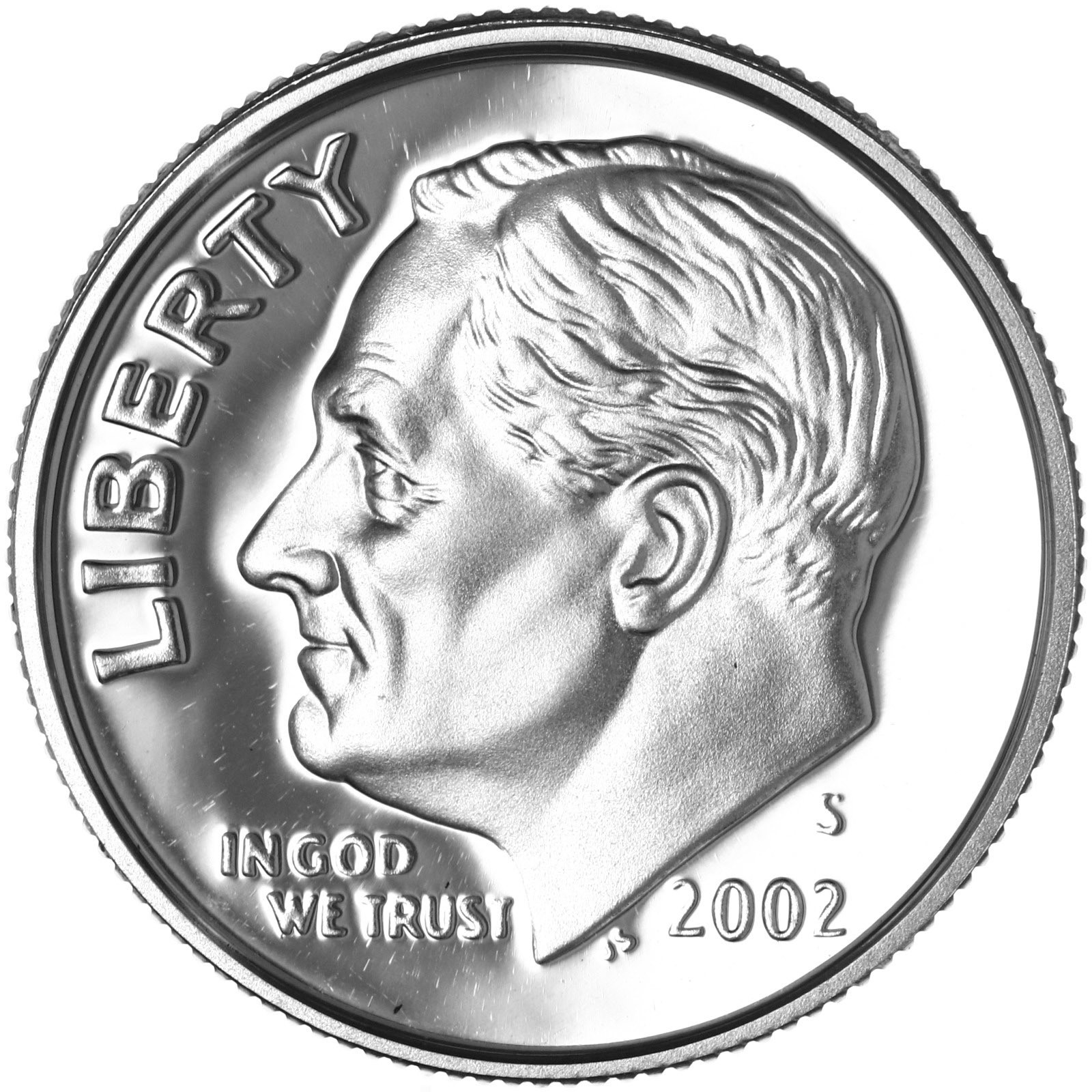 2002 S Roosevelt Dime Gem DCam Proof 90% Silver