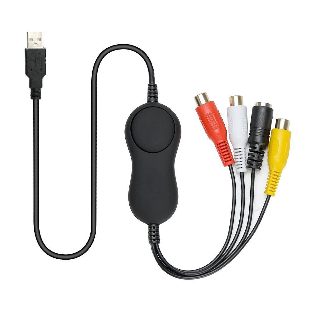 Ezcap158 USB 2.0 Video Capture Card,VHS,V8,Hi8,8MM,Old Videotape,Camcorder to PC