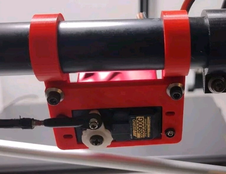 Raptor 30 Tail Servo Bracket (White) 22mm Tail boom - 3D Printed, NO Hardware.