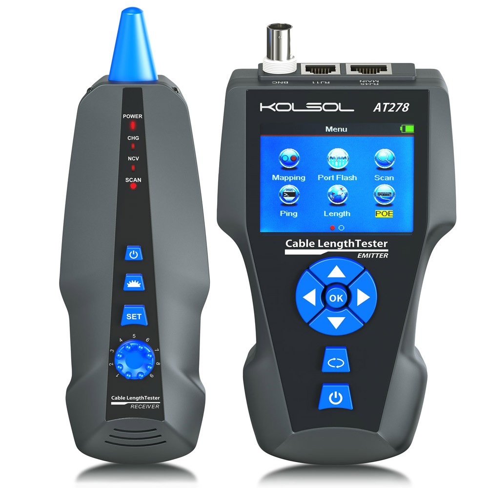 Network Cable Metal Tester TDR Multi-functional Tracker RJ45 RJ11 BNC PING POE