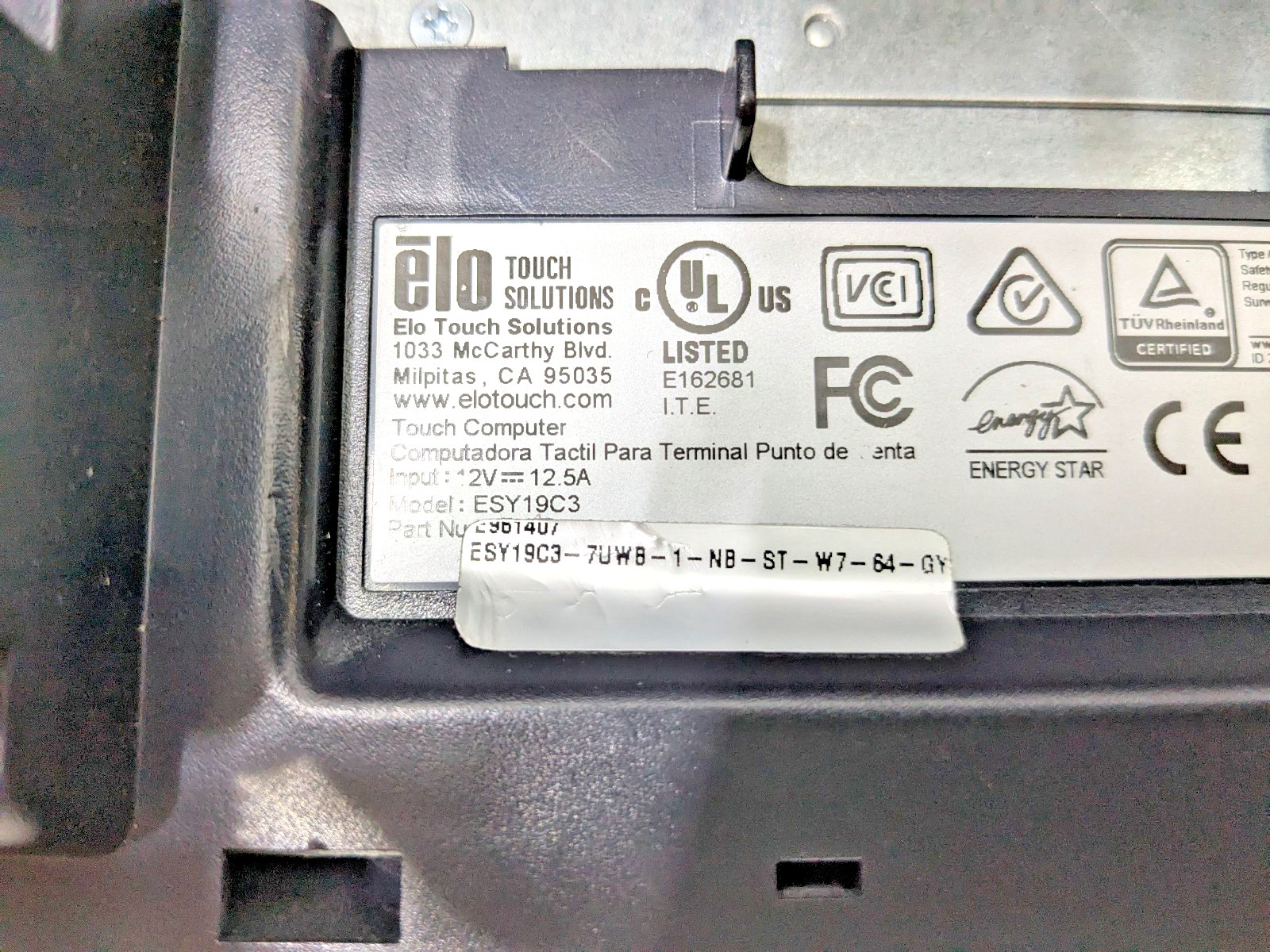 Elo Touch Solutions ESY19C3 Display Screen w/ NO STAND