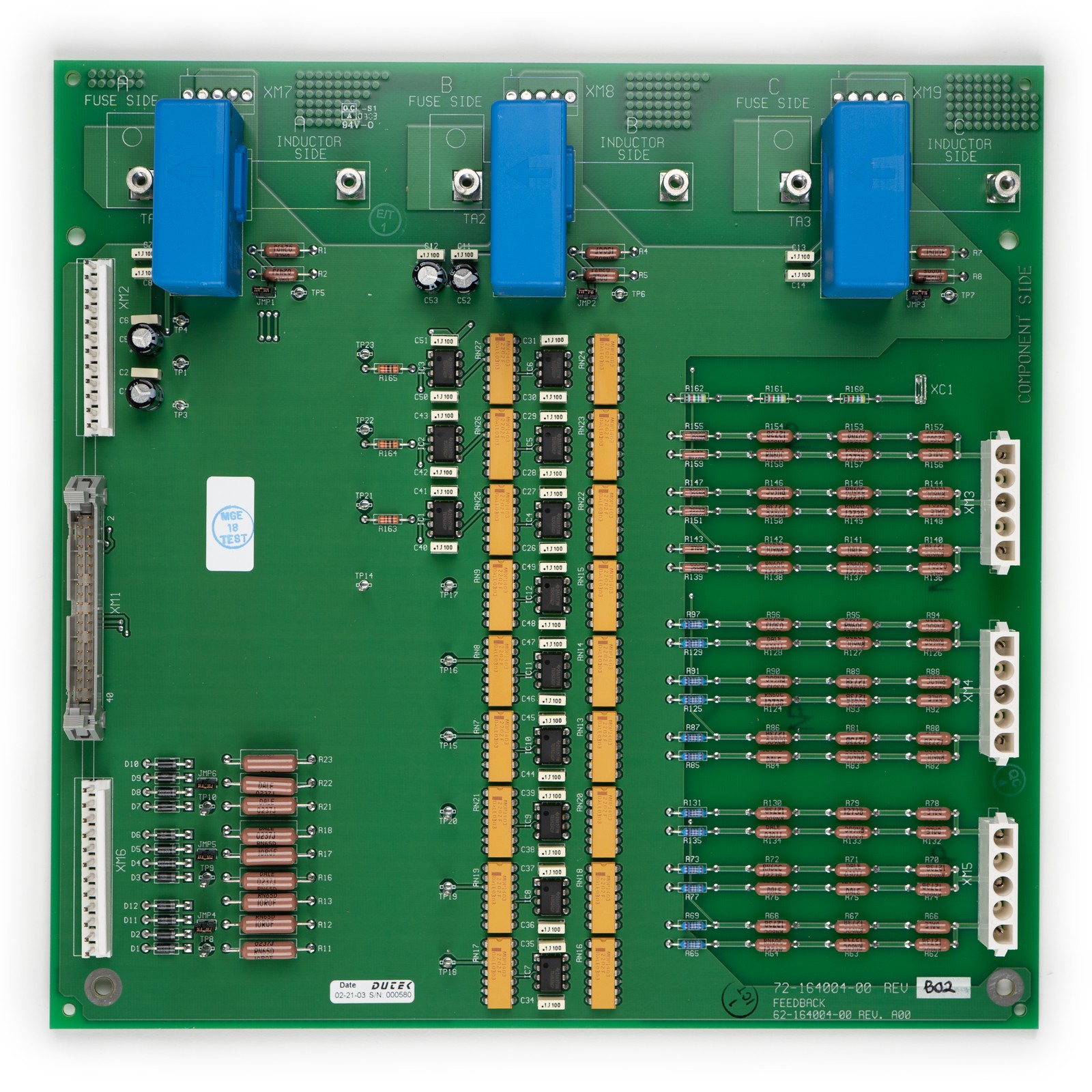 72-164004-00 Rev B02 Feedback PCA Board by DUTEC / MGE