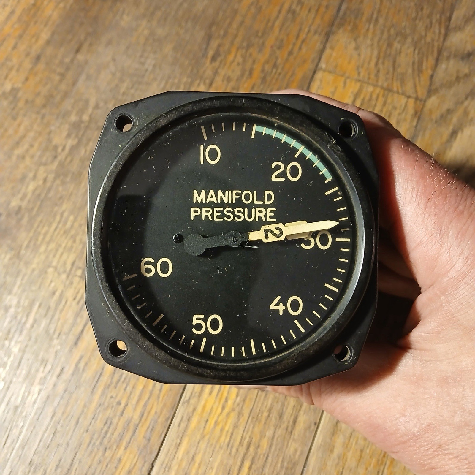 Vintage Airplane Gauge Manifold Pressure