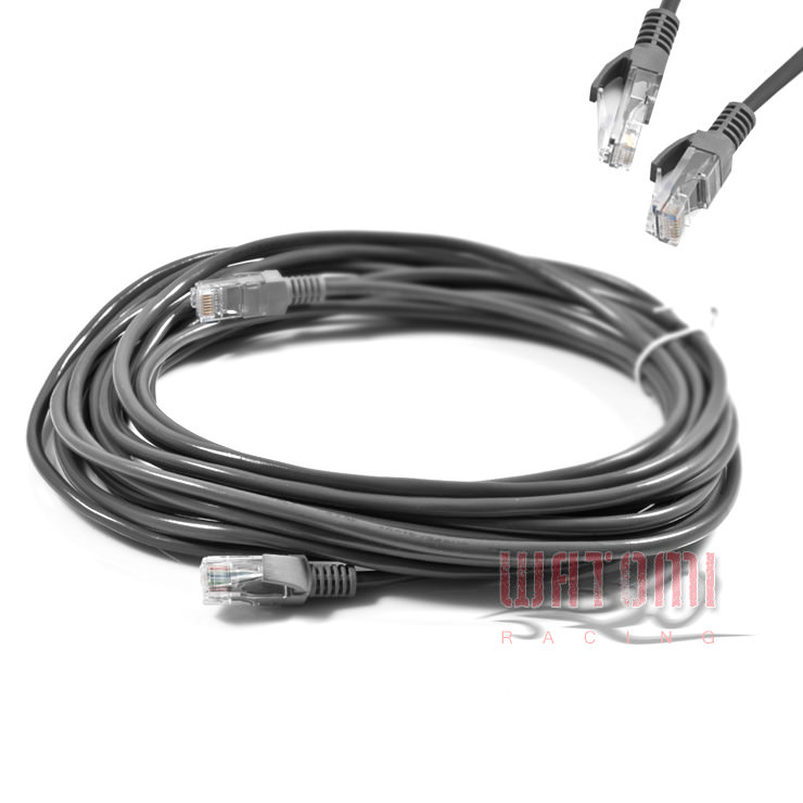 50FT CAT5 CAT5E RJ45 ETHERNET LAN NETWORK PATCH CABLE GREY WIRE MALE CONNECTOR