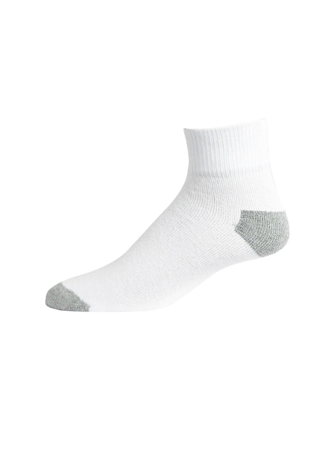 New Men's 12 Pairs Sports White Gray Ankle Quarter Crew Socks Cotton Size 10-13