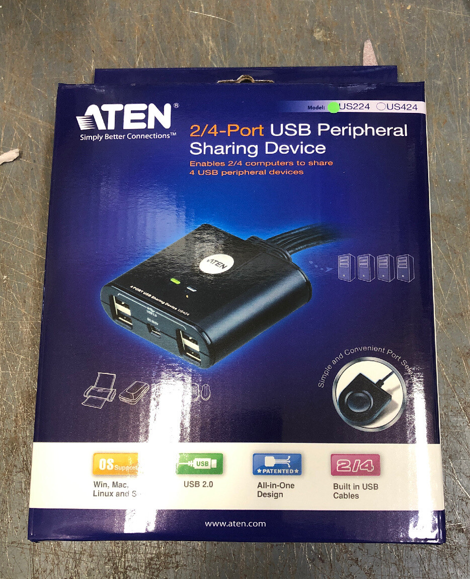 USB 2.0 Data Switch ATEN US224 4x USB 2.0 device to 2 PC