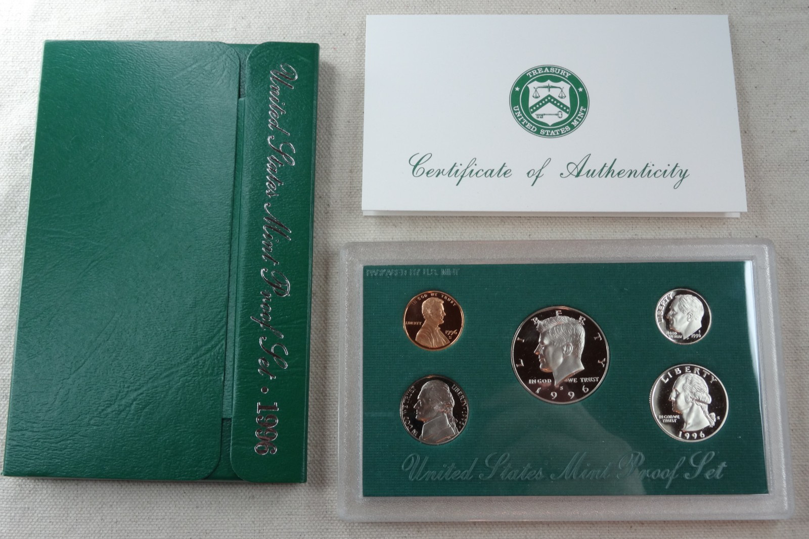 1996-S US Mint Proof Set 5 Coin Set OGP Original Government Packaging