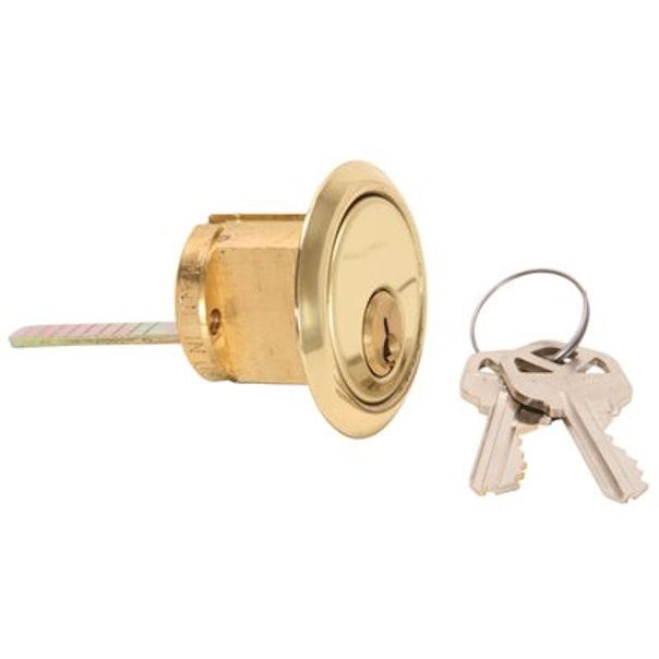 ILCO Brass Rim Cylinder in Bright Brass