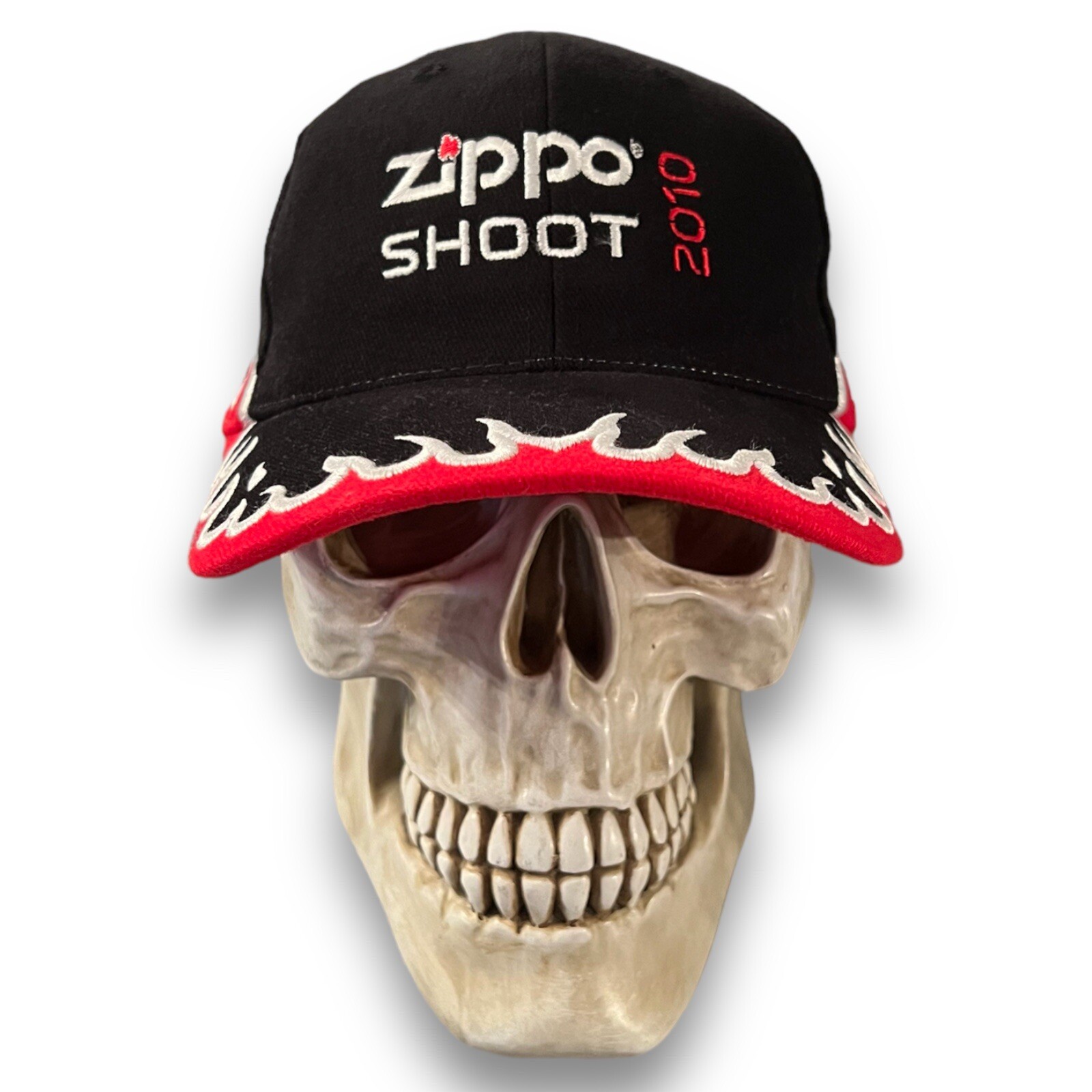 Zippo 2010 Annual Shoot Souvenir Hat  Promo Flame Strapback Red/Black Lighter